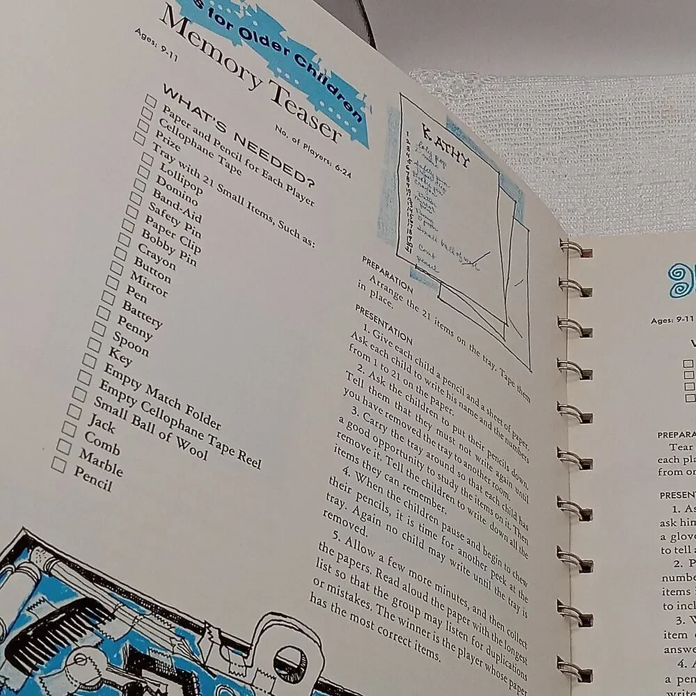 BETTY CROCKER's Parties For Children Book Spiral Bound 1972 4th Print Games Food